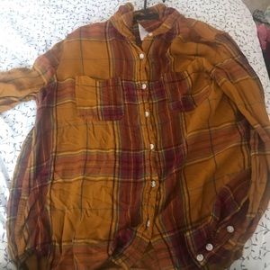 Mustard plaid shirt